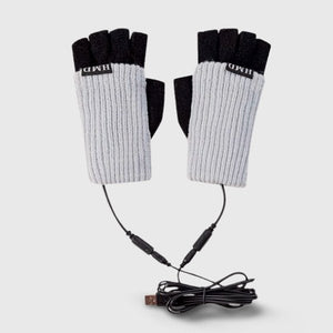 Mitaine chauffante gris et noir USB ordinateur - vetement chauffant
