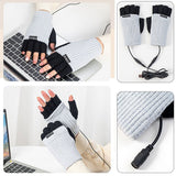 Mitaine chauffante gris et rose USB ordinateur - vetement chauffant