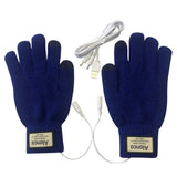 Mitaine chauffante USB bleu avec doigts - vetement chauffant