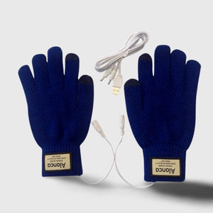 Mitaine chauffante USB bleu avec doigts Vêtement-chauffant.com 