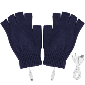 Mitaine chauffante USB bleu sans doigts - vetement chauffant