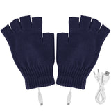 Mitaine chauffante USB bleu sans doigts - vetement chauffant