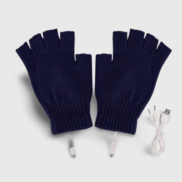 Mitaine chauffante USB bleu sans doigts – Boutique N°1 de vêtement