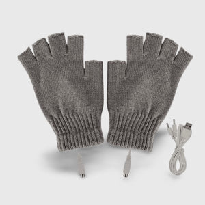 Mitaine chauffante USB grise sans doigts - vetement chauffant