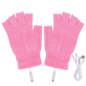 Mitaine chauffante USB rose - vetement chauffant