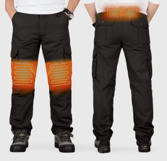 Pantalon Chauffant Homme 18 Zones USB - Imperméable Avec Poches Pour Voyage Et Outdoor