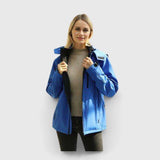 Parka chauffante femme bleue – grand froid jusqu'à 55°C | VETCHAUD™ - vetement chauffant