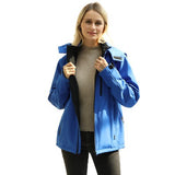 Parka chauffante femme bleue – grand froid jusqu'à 55°C | VETCHAUD™ - vetement chauffant