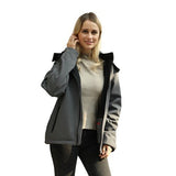 Parka chauffante grise femme – vent et froid maîtrisés jusqu'à 55°C | VETCHAUD™ - vetement chauffant