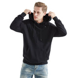 Sweat chauffant USB noir à capuche 5 zones – usage urbain quotidien | VETCHAUD™ - vetement chauffant