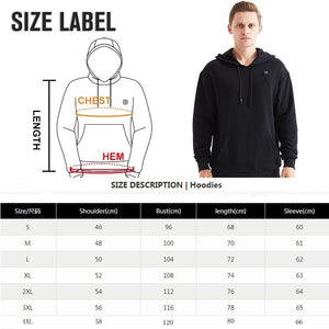 Sweat chauffant USB noir à capuche 5 zones – usage urbain quotidien | VETCHAUD™ - vetement chauffant