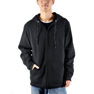 Veste à capuche chauffante noire – tête et buste protégés | VETCHAUD™ - vetement chauffant
