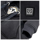 Veste à capuche chauffante noire veste chauffante Vêtement-chauffant.com 