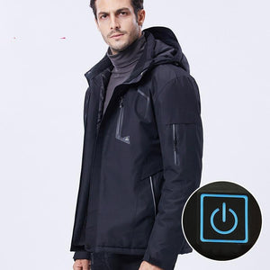 Manteau chauffant noir homme - La veste chauffante