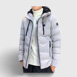 Veste chauffante blanche avec port USB – connexion universelle | VETCHAUD™ - vetement chauffant
