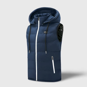 Veste chauffante bleue 3XL – grande taille et style affirmé en hiver | VETCHAUD™ - vetement chauffant