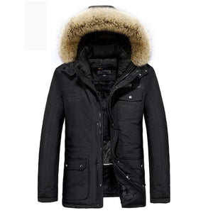 Veste chauffante capuche fourrure – élégance et chaleur jusqu'à –20°C | VETCHAUD™ - vetement chauffant