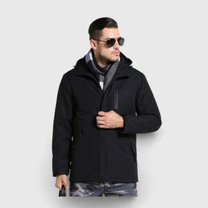 Veste chauffante de travail noire 45°C – style et protection | VETCHAUD™ - vetement chauffant