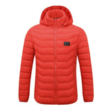 Veste chauffante électrique 11 zones manches longues rouge USB 5V | VETCHAUD™ - vetement chauffant