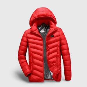 Veste chauffante électrique 11 zones manches longues rouge USB 5V | VETCHAUD™ - vetement chauffant