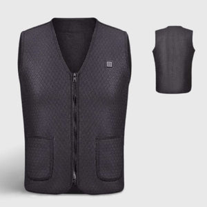 Veste chauffante électrique chasse noire – discrétion et chaleur en forêt | VETCHAUD™ - vetement chauffant