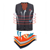 Veste chauffante électrique chasse noire – discrétion et chaleur en forêt | VETCHAUD™ - vetement chauffant