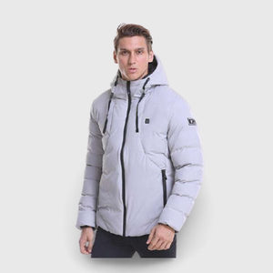 Veste chauffante électrique de ski blanche | VETCHAUD™ veste chauffante vêtement-chauffant 