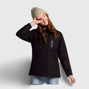 Veste chauffante électrique femme noire microfibre carbone – premium | VETCHAUD™ - vetement chauffant