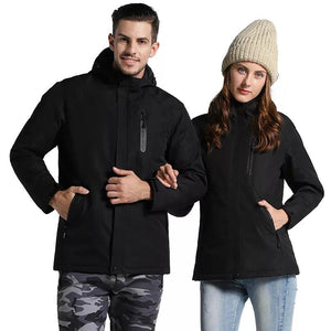 Veste chauffante électrique femme noire microfibre carbone – premium | VETCHAUD™ - vetement chauffant