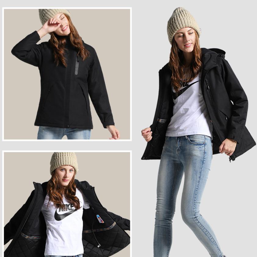 Veste chauffante ?�lectrique femme noire �?? V??tement chauffant