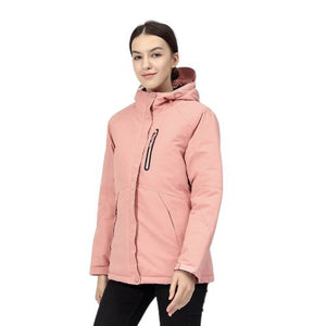 Veste chauffante électrique femme rose – randonnées hivernales protégées | VETCHAUD™ - vetement chauffant
