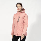 Veste chauffante électrique femme rose – randonnées hivernales protégées | VETCHAUD™ - vetement chauffant