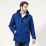 Veste chauffante électrique homme bleue capuche – édition limitée | VETCHAUD™ - vetement chauffant