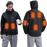 Veste chauffante électrique légère noire 7 zones – légèreté et chaleur | VETCHAUD™ - vetement chauffant