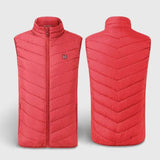 Veste chauffante électrique manche courte rouge – style actif et chaleur | VETCHAUD™ - vetement chauffant