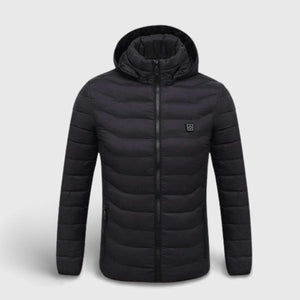 Veste chauffante électrique ski noire | VETCHAUD™ veste chauffante vêtement-chauffant 