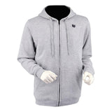 Veste chauffante grise à capuche 3 zones – chaleur rapide et ciblée | VETCHAUD™ - vetement chauffant