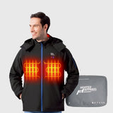 Veste chauffante homme noire 3 zones compatible batterie USB | VETCHAUD™ - vetement chauffant