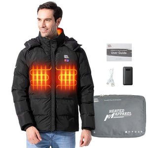Veste chauffante homme noire 3 zones compatible batterie USB | VETCHAUD™ - vetement chauffant
