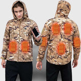 Veste chauffante légère camouflage beige 7 zones – chasse et outdoor | VETCHAUD™ - vetement chauffant