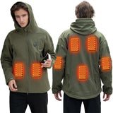 Veste chauffante légère kaki USB – randonnée et trekking hivernal | VETCHAUD™ - vetement chauffant