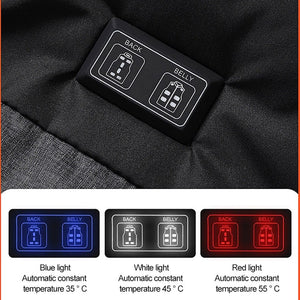 Veste chauffante manche courte noire 15 zones – couverture totale du tronc | VETCHAUD™ - vetement chauffant