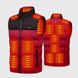 Veste chauffante manche courte rouge et noire 15 zones – liberté maximale | VETCHAUD™ - vetement chauffant