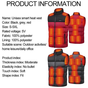 Veste chauffante manche courte rouge et noire 15 zones – liberté maximale | VETCHAUD™ - vetement chauffant