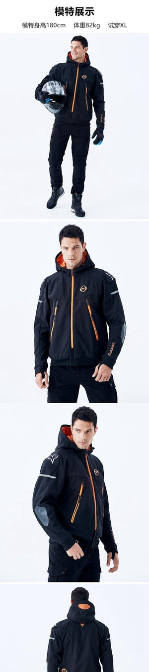 Veste chauffante moto unisexe 3 zones – rouler chaud en hiver | VETCHAUD™ - vetement chauffant