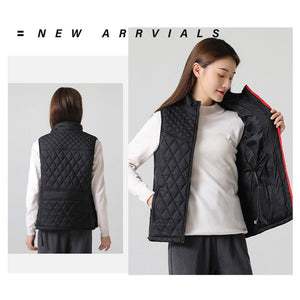 Veste chauffante noire femme 9 zones – chaleur dos et buste | VETCHAUD™ - vetement chauffant