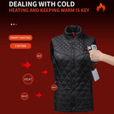 Veste chauffante noire femme 9 zones – chaleur dos et buste | VETCHAUD™ - vetement chauffant