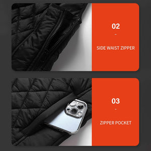 Veste chauffante noire femme 9 zones – chaleur dos et buste | VETCHAUD™ - vetement chauffant