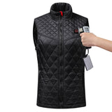 Veste chauffante noire femme 9 zones – chaleur dos et buste | VETCHAUD™ - vetement chauffant