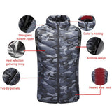 Veste chauffante sans manche 4XL camouflage – très grande taille | VETCHAUD™ - vetement chauffant